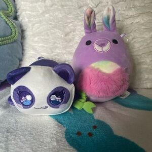 Squishmallows Bunny & aphmau Panda Plush Set